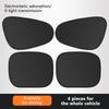SEAMETAL 4PCS Car Sun Shade Curtain Cover Electrostatic Abosortion Car Side Window Sunshade UV Protector Summer