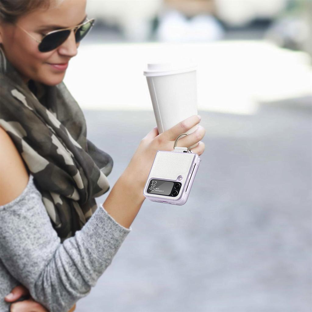 Matte Feeling Plain Folding Protection Case pro Samsung Galaxy Z Flip4 5g Flip 4 Flip3 Flip 3 Zflip4 Brašna na telefon bez otisků prstů