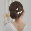 Fashion Metal Pearl Hair Stick For Women Girl Elegant Bride Hairpins For Bun Updo Wedding Bridal Hair Accessories Gift