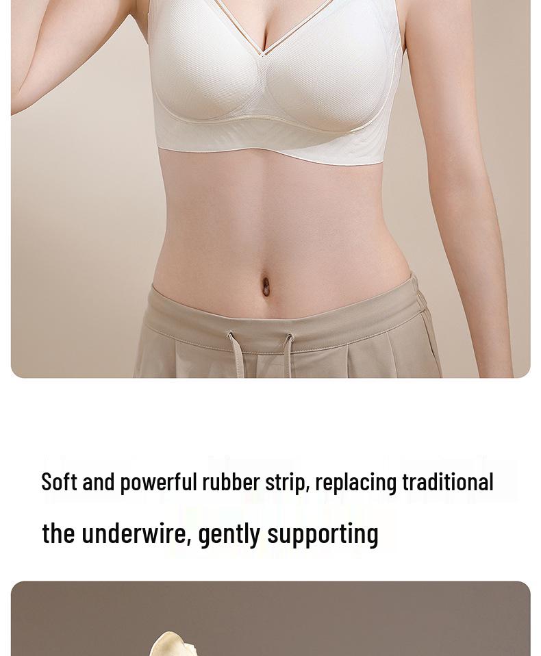 Seamless Pull-On Women's Underwear: Anti-Sagging, Side Support for Underarm Fat, Breathable, Comfortable, Adjustable, Jelly Soft Support Bra.