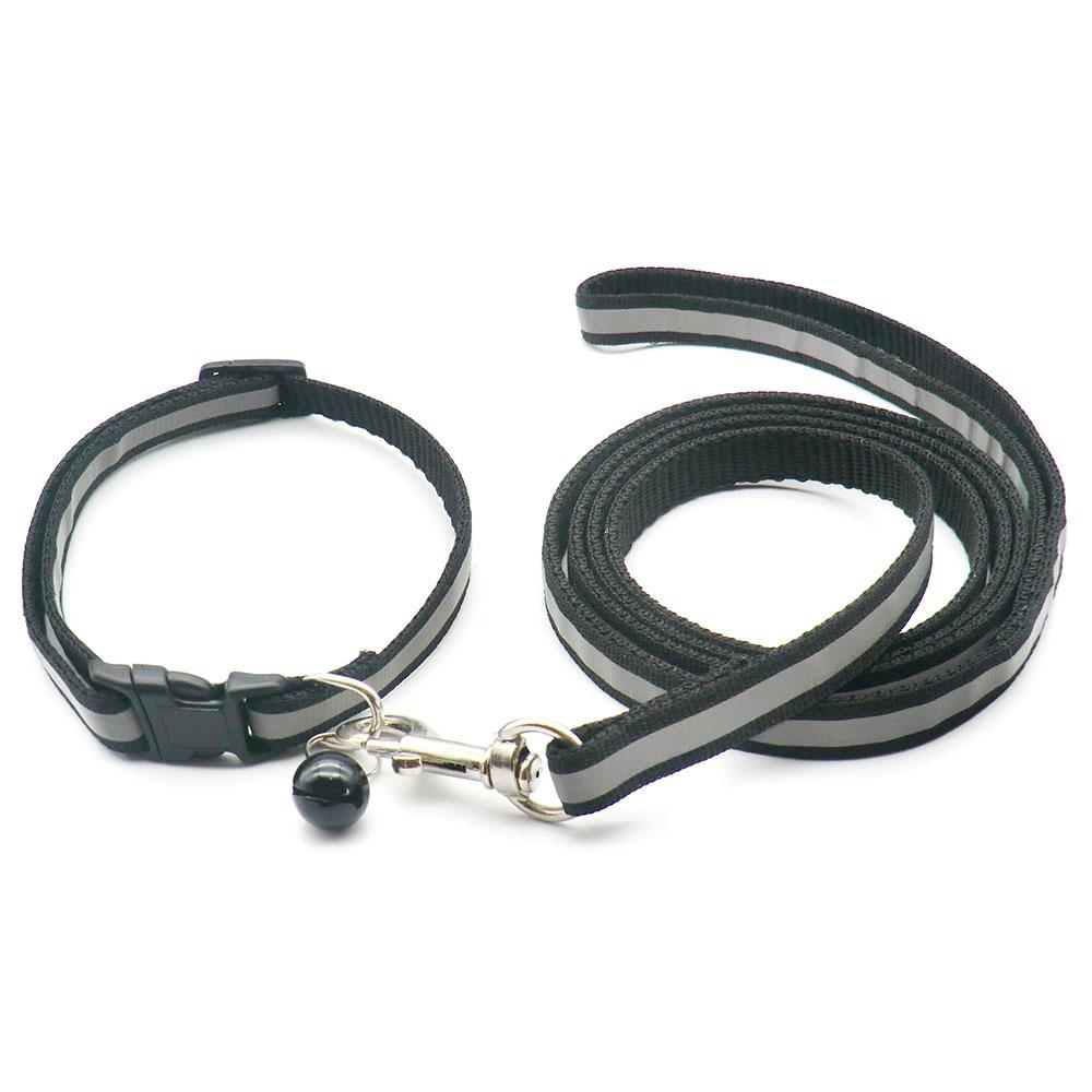 24set Adjustable Reflective Collars With Leash Cat Traction Rope Outdoor Dog Walking Anti-lost Pet Lead Supplies