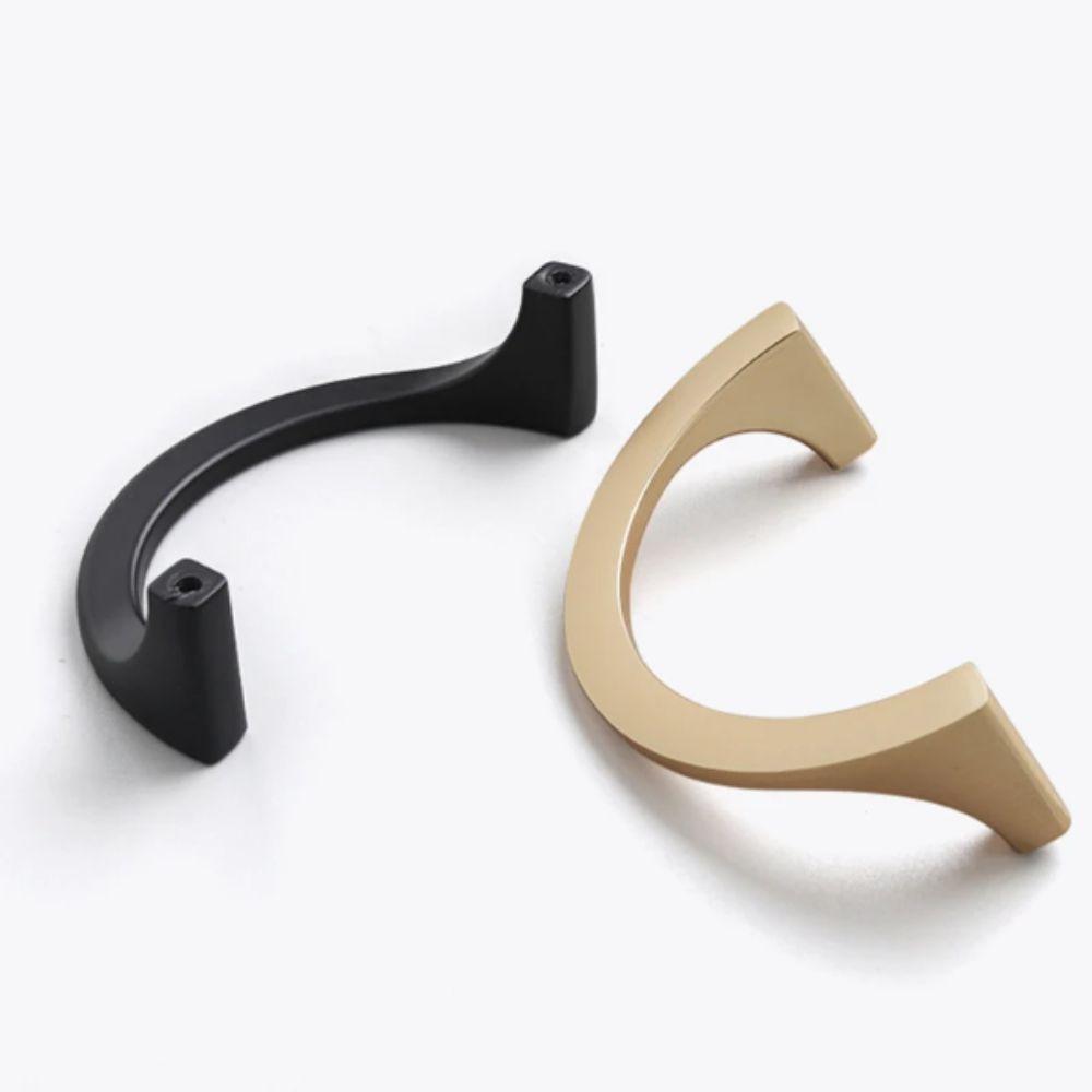 Golden Black Furniture Door Handle Semi-circular Wine Cabinet Handle Shoe Box Handle  Dresser