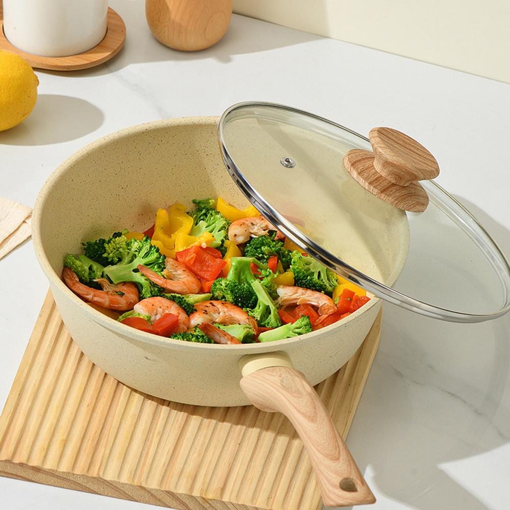 Nonstick Frying Pan Skillet with Lid Omelet Pan PFOA/PFAS/PTFE Free Egg Pan Heat Resistant Handle for Eggs & Omelets