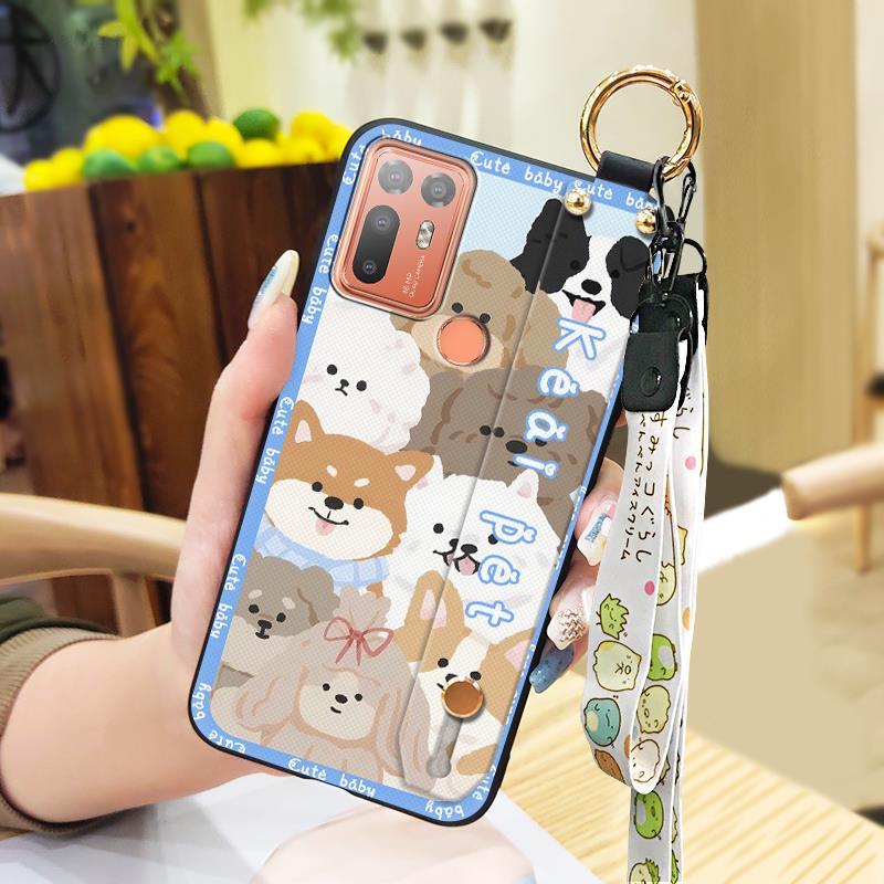 Soft case Ring Phone Case For HTC Desire 20 Plus/D20+ Anti-knock Kickstand Lanyard Anti-dust Silicone Protective Durable