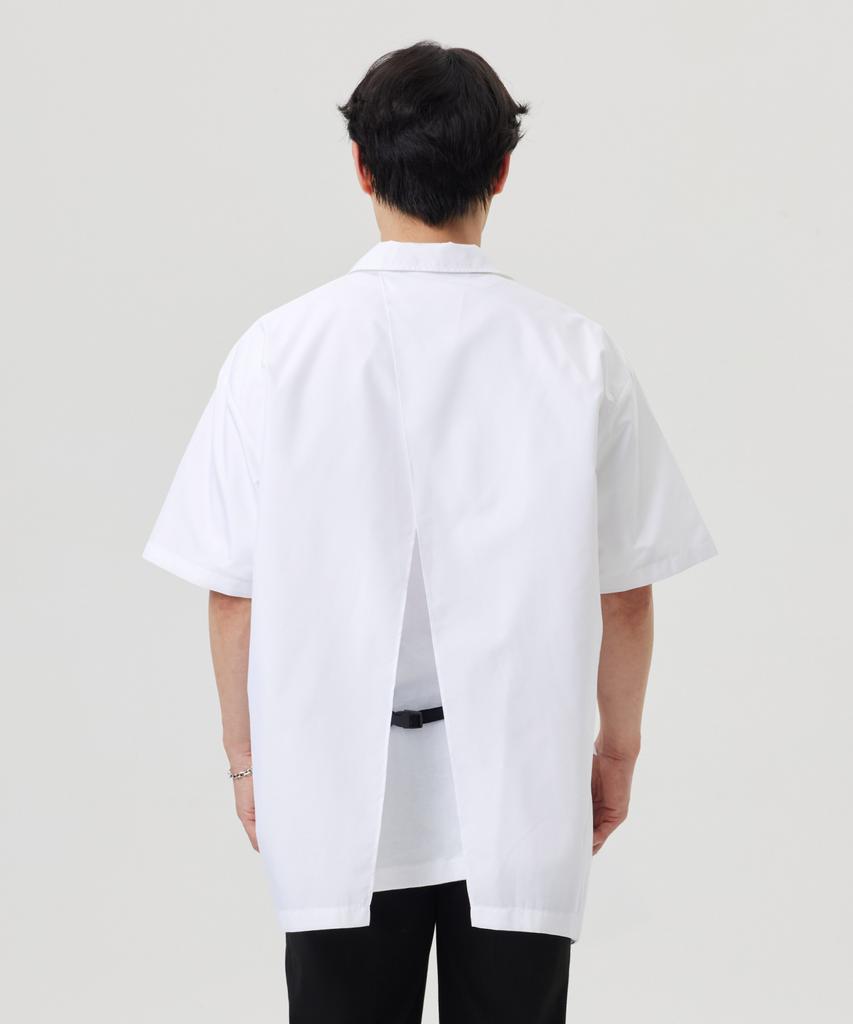 Sudalkeompeoni Open Back Half Work Shirt White