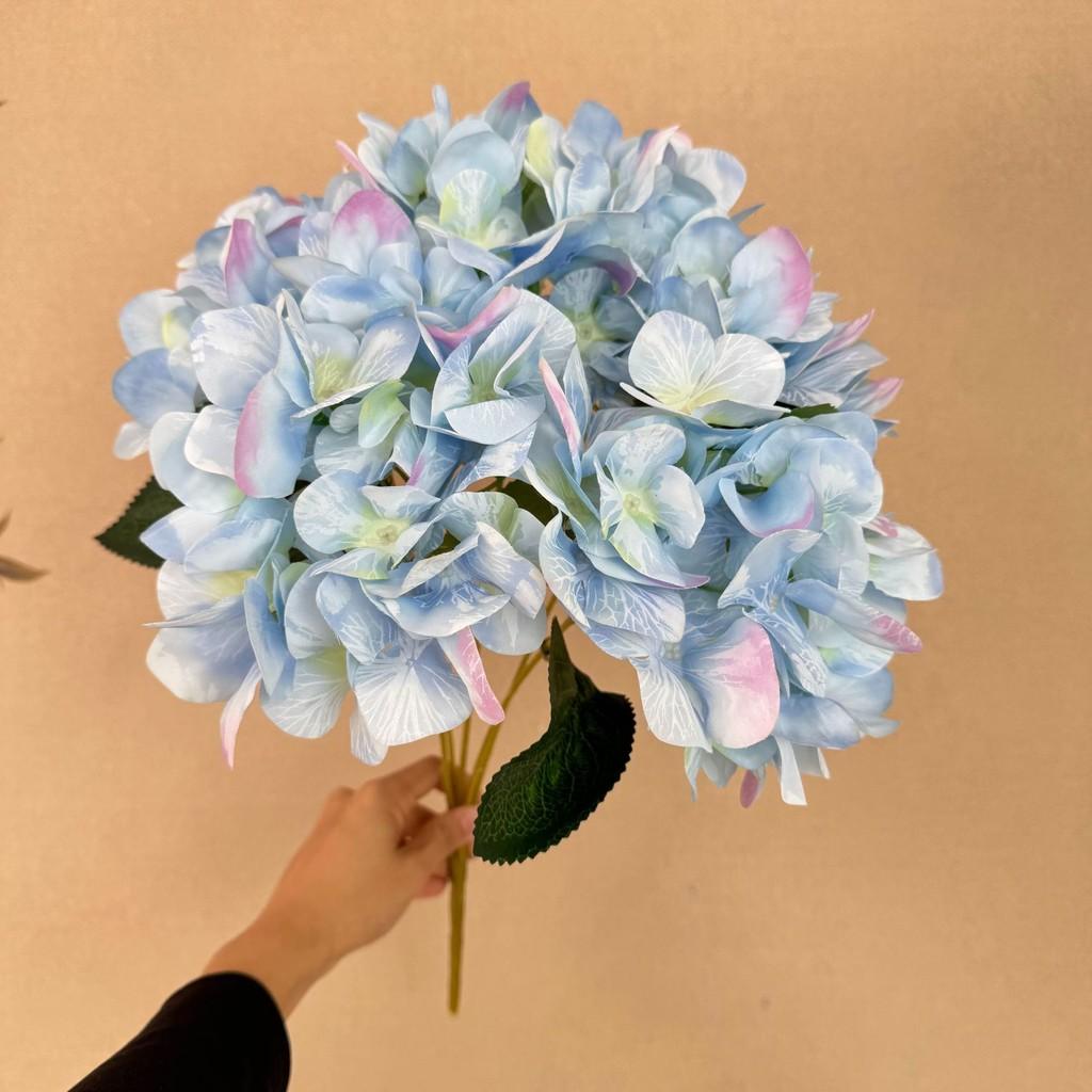 Hydrangea Flowers Silk Realistic Bouquet For Wedding Decor Photo Props Gift