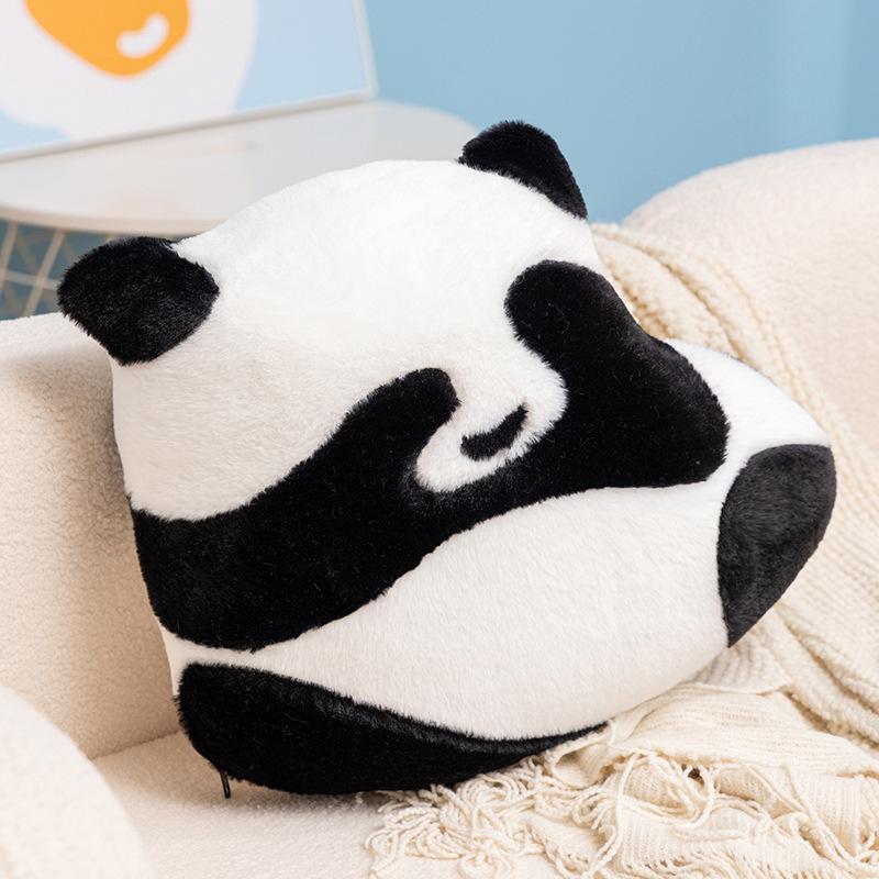 

Panda Back Pillow Plush Toy Doll Black and White Panda Doll Home Pillow Cushion Muppet Doll 45cm（0.65kg）
