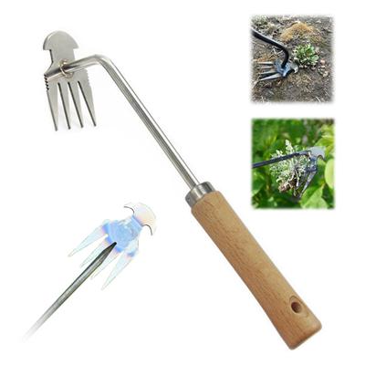 Weed Puller Long-Handle Comfortable Grip Weed Remover Tool V-Shaped Handheld Weeder for Garden Yards