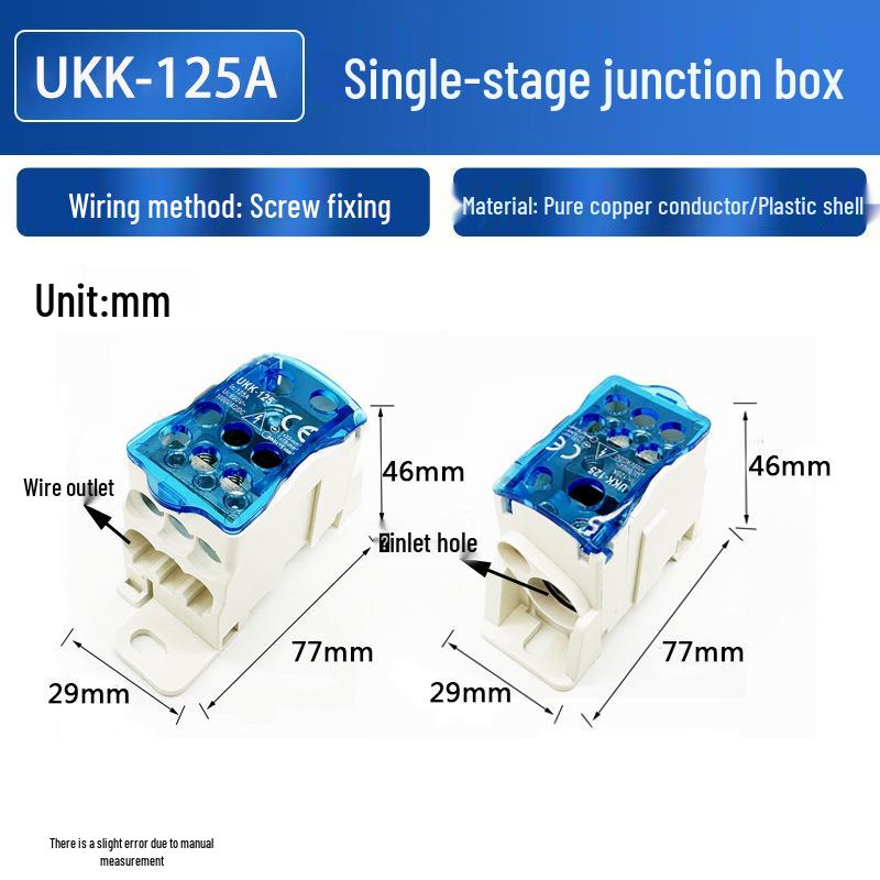 High Current Multi-Out DIN Rail Single-Pole Distribution Box: UKK 80A, 125A, 160A, 250A, 400A, 500A
