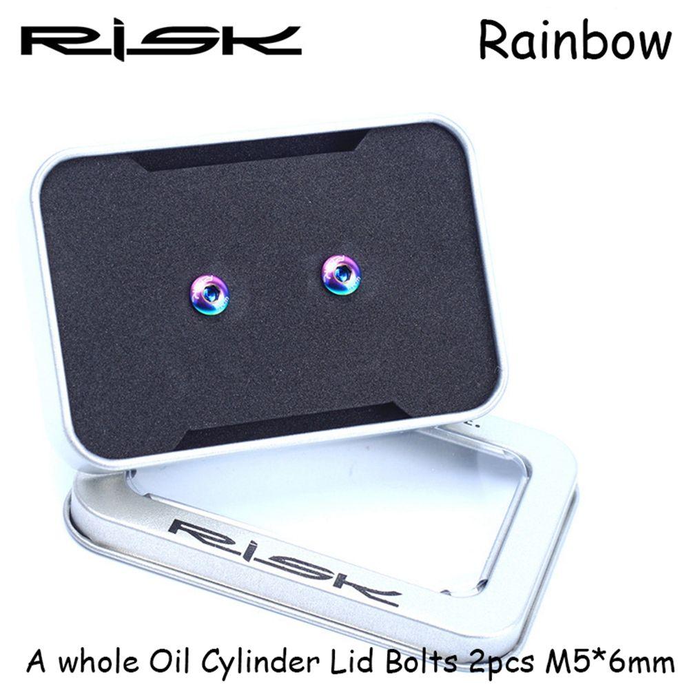 

2/4pcs TC4 Bicycle Hydraulic Air Pump Holder Bike Lid Bolts Brake Lever Bolt Disc Fixed Screw Water Bottle Fixing Rainbow-2pcs