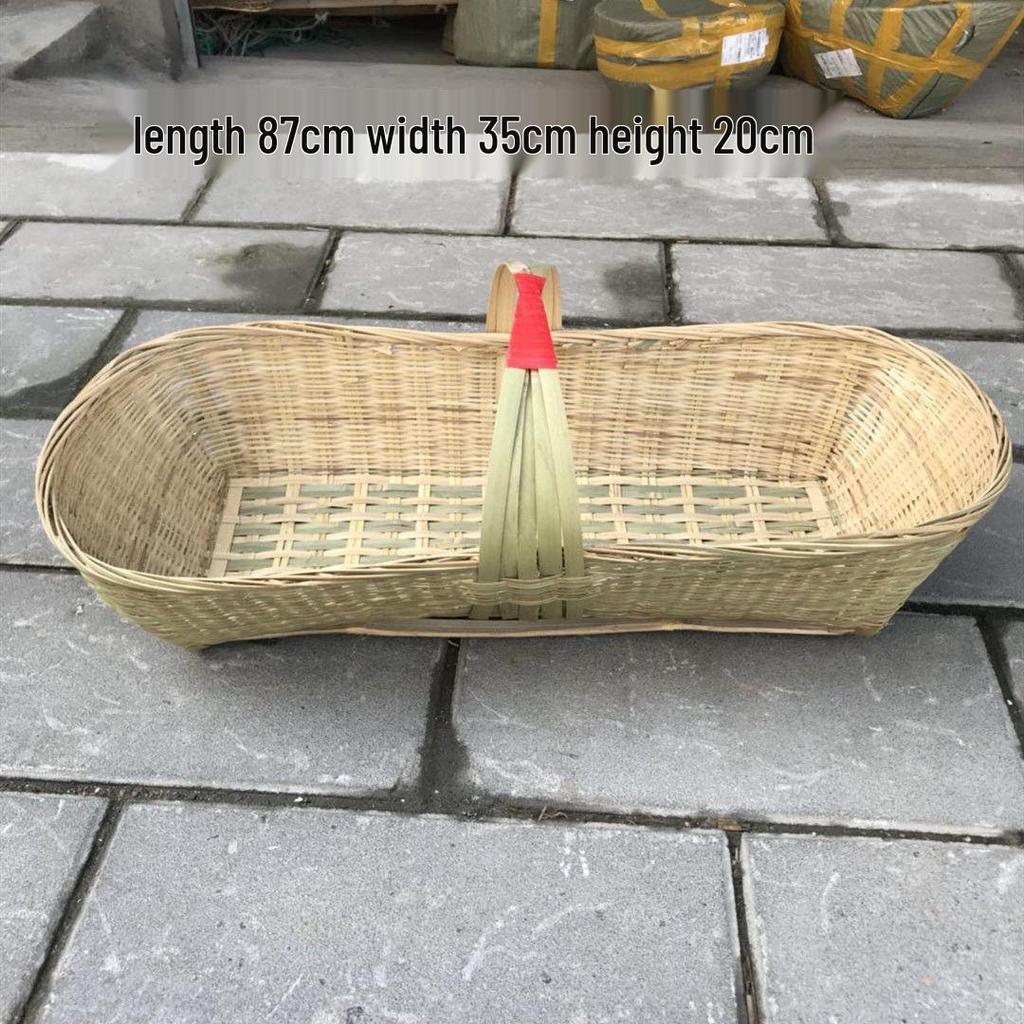 Handmade Bamboo Basket for Fruits, Vegetables, Eggs, and Storage