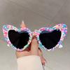 Letter Pearl Love Glasses Sunglasses Men'S And Women'S Party Sunglasses
