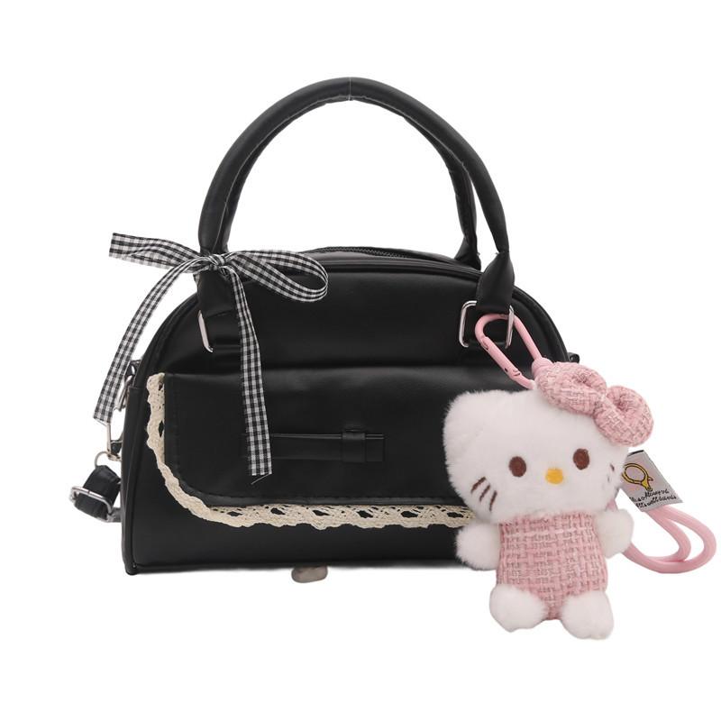 Cute cartoon girl bag 2 summer new large-capacity textured shoulder oblique span bag