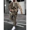 Cool Dragon 3D Print Men's Hoodie Pants 2-Piece Outfits Autumn/Winter Men's Hooded Sweatshirt Sets Jogging Pants 2Pcs Sets