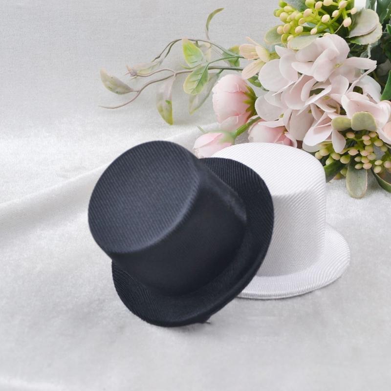 DIY Bare Doll Hat 9cm Mini Top Hat Unfinished EVA Oil Cloth Base For Accessories And Party Decors