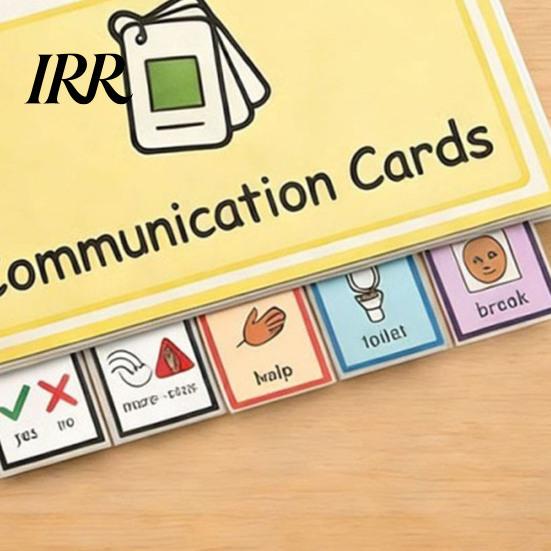 Reißfestes Kommunikationswerkzeug Grundbedürfnisse Karten Set Visuelle Hilfe Blitzkarten für AAC Sprachverzögerung Non-Verbal Tragbares Bildaustauschsystem
