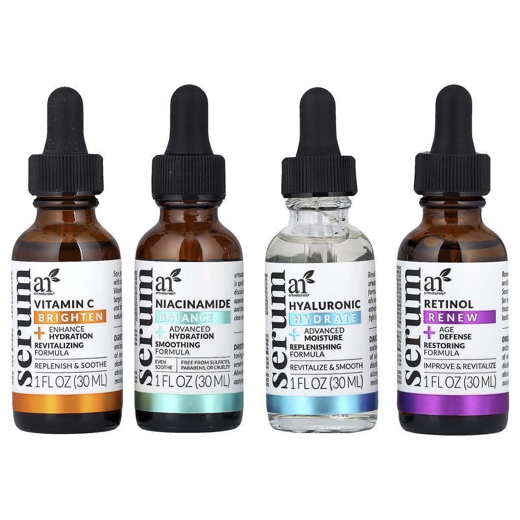 artnaturals, Serum Top 4 Set, 4-pack, 29.5ml (1 fl oz) each