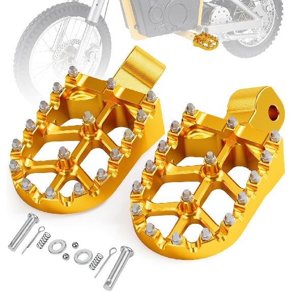 Dirt Bike Foot Pegs Footpegs Rest Pedal CNC for MX 650 500 MX650 MX500 SX500 MX350 Electric Dirt Bike Red