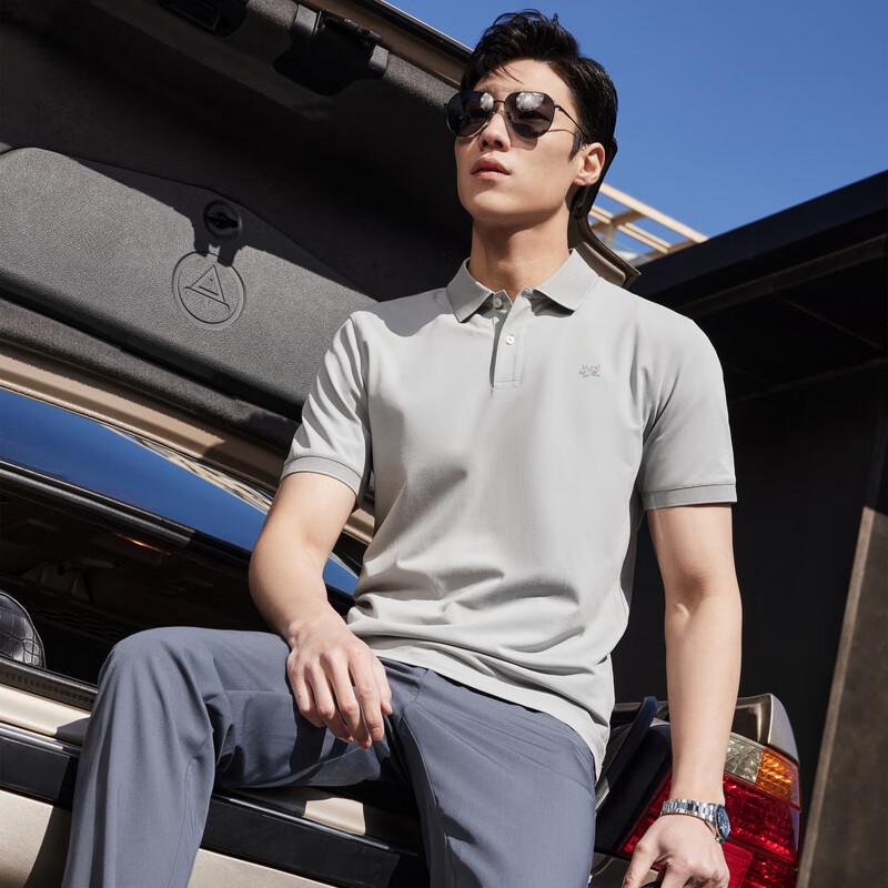 YOUNGOR Men s Short Sleeve Business Casual Polo Shirt 2XL