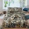 3D Print Leopard Bedding Set Queen King Soft Bedclothes Twin Bohemian Print Duvet Cover With Pillowcase Polyester Quilt Cover