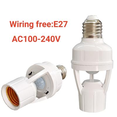 AC100-240V 360 Degeres PIR Human Induction Motion Sensor LED Night Lamp Socket Base E27 Delay Time Adjustable Switch Lamp Holder