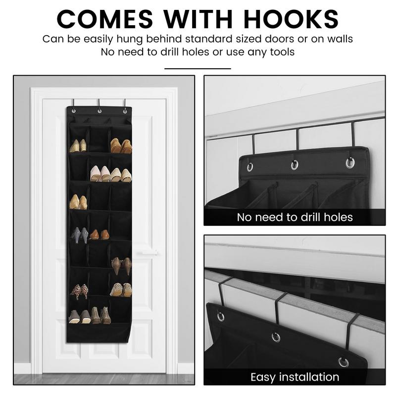 24-grid wall shoe storage rack door shoe storage rack closet door storage rack boot storage rack for home shoe storage