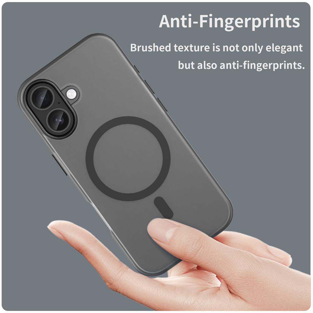 For iPhone 17 Case Compatible with MagSafe TPU+PC Slim Matte Translucent Phone Cover