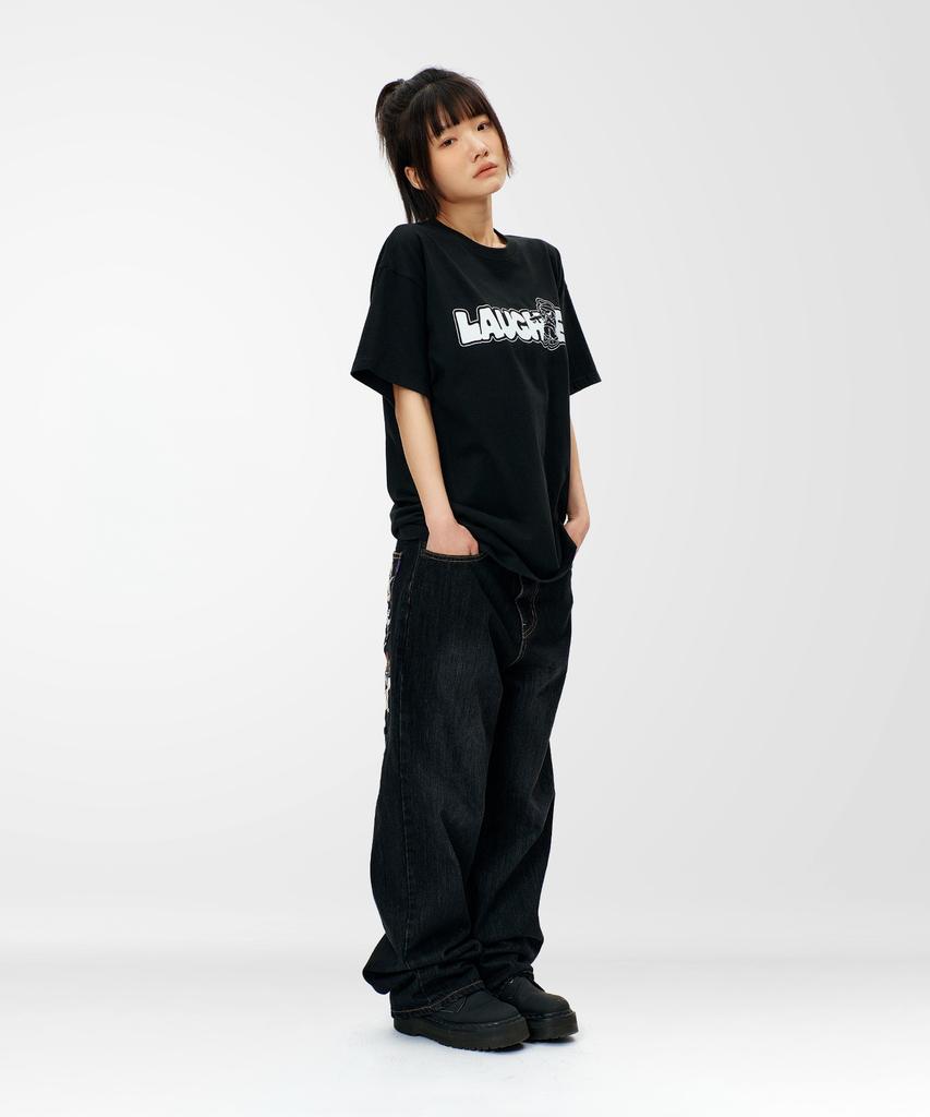 LAUGHER Signature Logo T-Shirt - Black