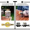 Windproofs Triangular Brackets Camping Burners 3500W High Efficiency Burners Metal Texture Suitable for Outdoor Cooking