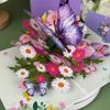 1pc Card Vibrant 3D Pop-Up Greeting Card with Colorful Butterflies & Daisies -for Birthdays, Teacher Appreciation, Thanksgiving