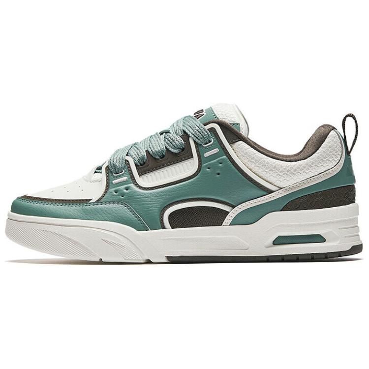 Anta Aojie Men Low Top Skate Shoes Green White Brown 112518040-5 42.5