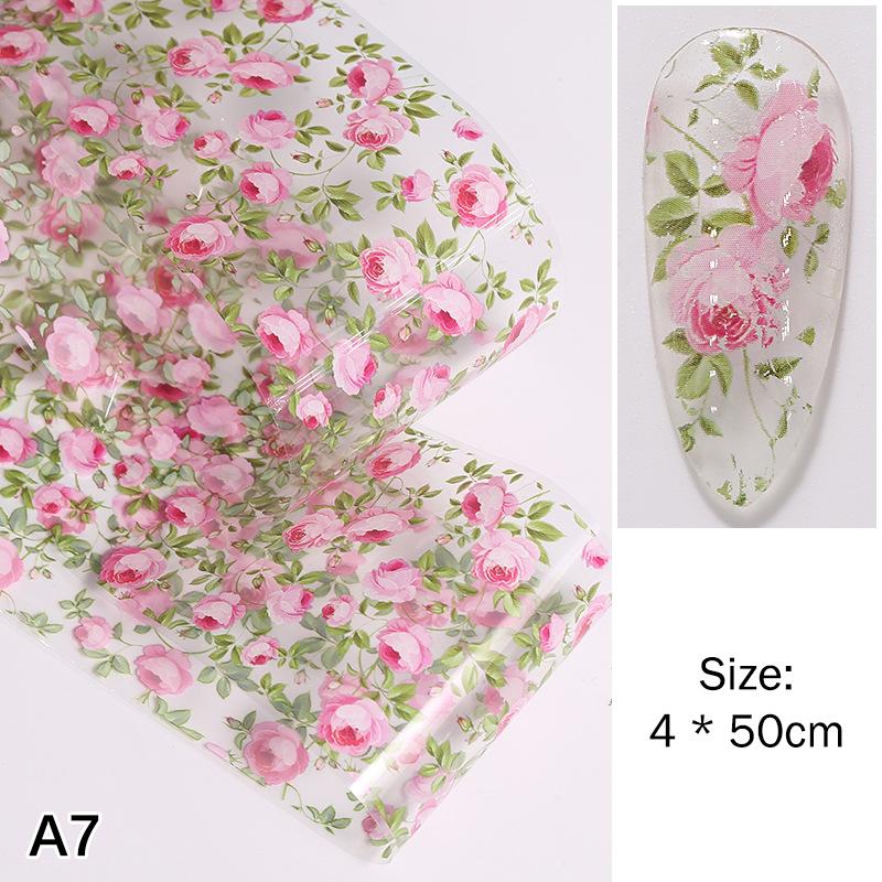 

1 шт. 100 см Цветок Роза Наклейки-пленки для переноса на ногти Бумага с цветочными наклейками Наклейки-обертки для ногтей Наклейки для нейл-арта Тюльпан Наклейка для нейл-арта A7
