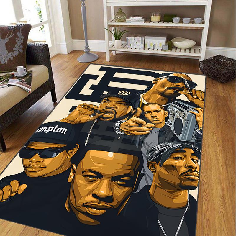 Music Star Rectangle Hip-Hop Carpet for Living Room Bedroom Rug Kitchen Kids Door Unslip Floor Mats Gift Photography Props Rug