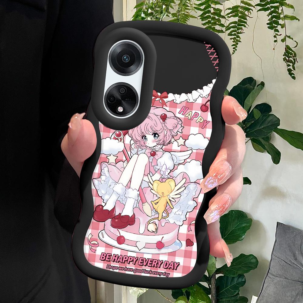 

Окрашенный узор Big Wave Edge Мягкий силиконовый материал Macaron чехол для телефона противоударный защитный резиновый чехол для OPPO Reno Realme OPPO Reno10 5G