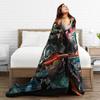 P-Predators Dek Yautja Badlands Fashion Blankets Warrior Movie Fuzzy Throw Fashion Blanket Bed Sofa Rug Piece Lightweight Bedspread Portable