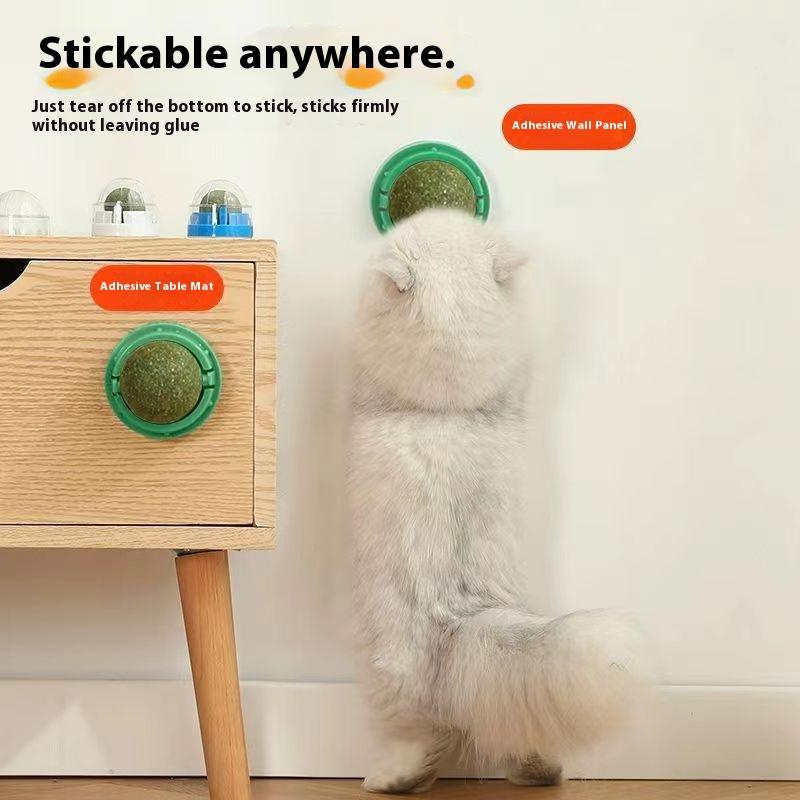 Catnip Ball Cat Toys Pet Grinding Teeth Cleansing Tooth Resistant Bite Relieving Boredom Kittens Kittens Cat Self-Hi Licking Licking Fun Supplies