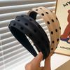 2025 Women's Polka Dot Headband: High-End, Wide Design for Slimmer Appearance
