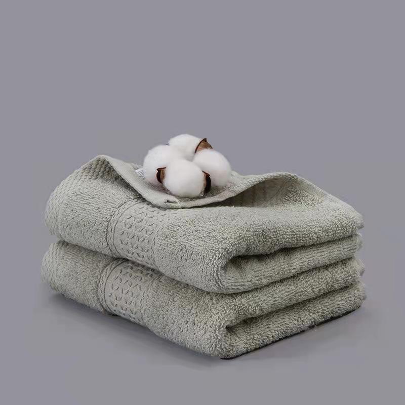 Towel cotton grid satin file household pure cotton plain face towel combed long-staple cotton towel supply