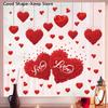 Valentine's Day Festive Party Atmosphere Decorations For Heart Shaped Wall Window Stickers Home Party Shop Restaurant