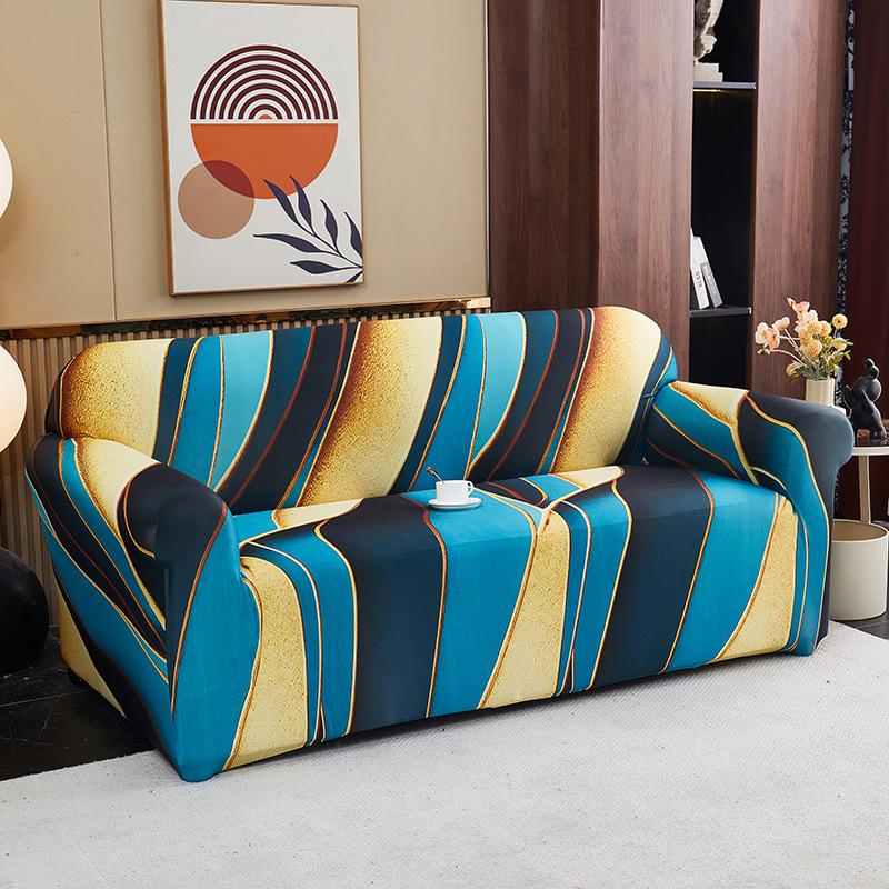 Elastic Printed Sofa Cover Single Double Triple Lazy Sofa Cover Non-slip Protective Cover