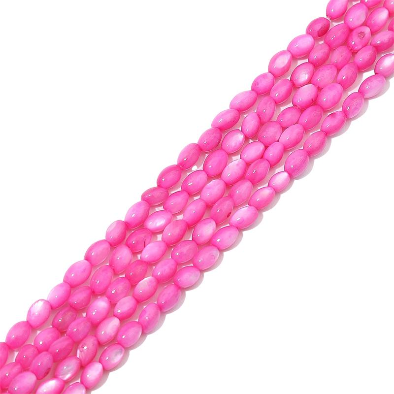 80Pcs Natural Shell Colored Rice Beads For DIY Necklace Bracelet Earrings Jewelry Making