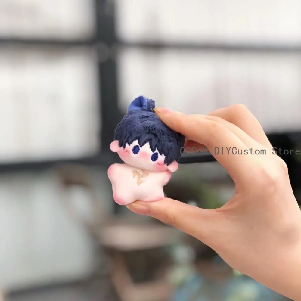Kawaii Genshin Impact Tartaglia Xiao Neuvillette Wanderer Zhiongli 5CM Mini Plushie Figure Pendant Keychain Fluffy Maumet Gift
