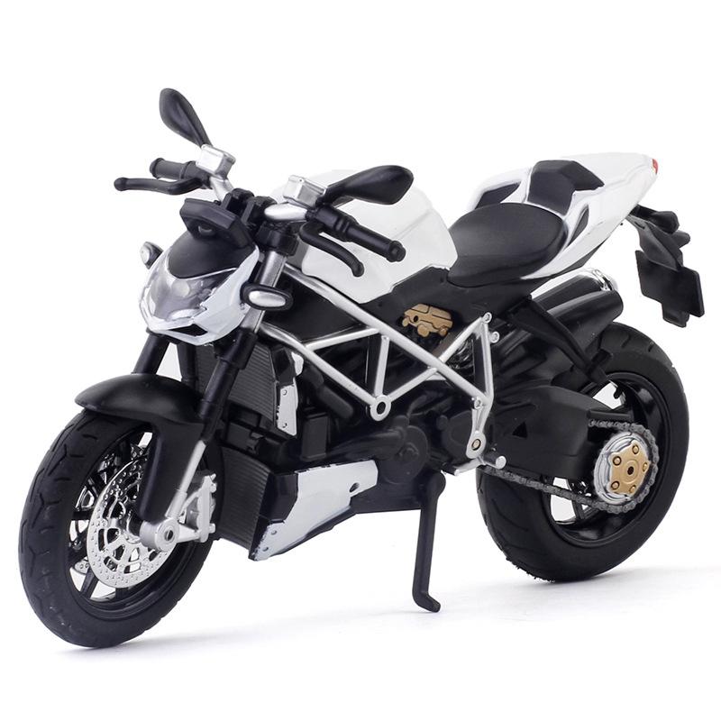1/12 DUCATI Streetfighter V4 Carbon Red Die Cast Toy Vehicles Collectible Hobbies Motorcycle Model Toys Childrens Birthday Gifts