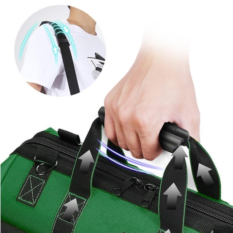 13/17/19inch Wide Mouth Tool Bag Large Capacity Tool Bags for Men Portable Home Tool Organizer Storage Handbag for Screwdriver
