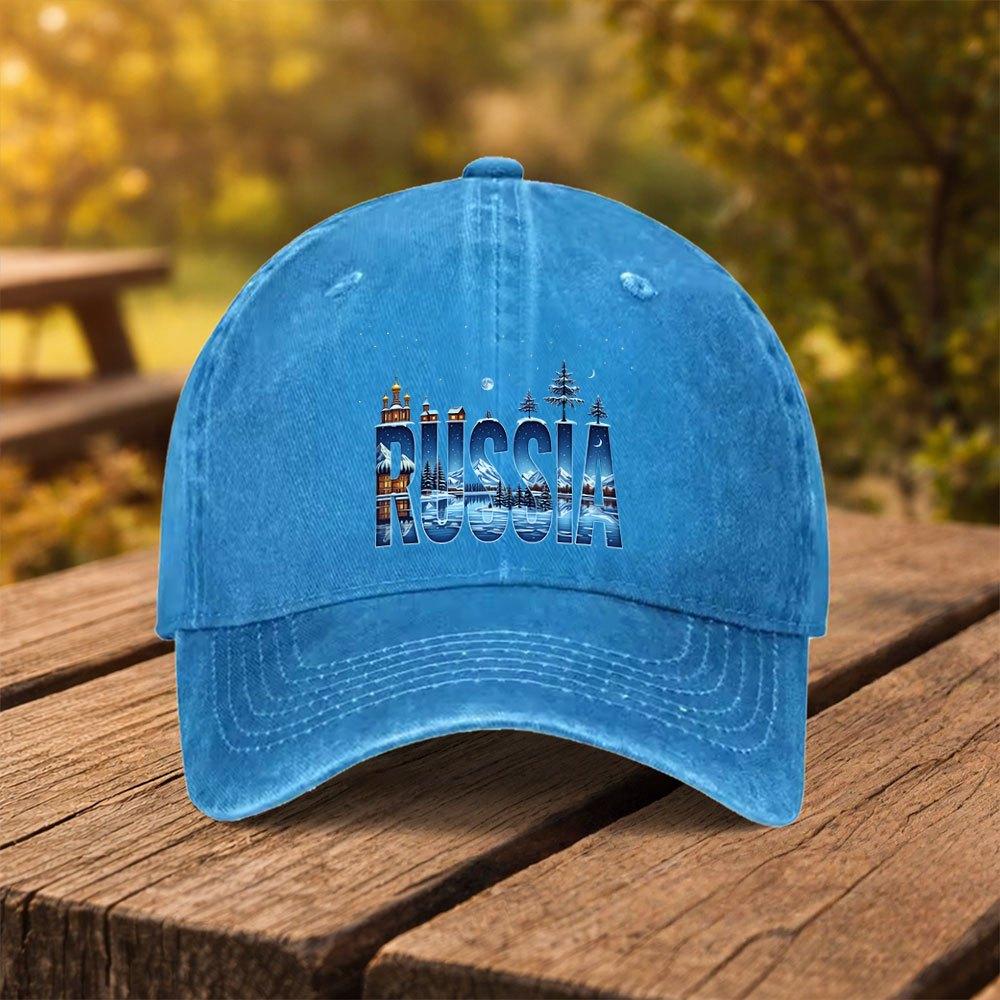 Russian Theme Printed Baseball Cap Unisex Outdoor Sports Fitness Travel Cap