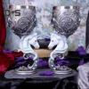Dragon Wine Goblet Cat Chalice Cup Stainless Steel Resin Gothic Macabre Halloween Decorative Bar Whiskey Cocktail Drinking Glasses for Beer Wine