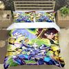 Saint Seiya 3D Bedding Set Black Duvet Quilt Cover Set Comforter Cover Pillowcase King Queen Size Polyester Quilt Cover