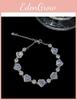 Silberfarbenes herzförmiges Zirkonarmband für Damen Trendiges lässiges Handgelenkaccessoire
