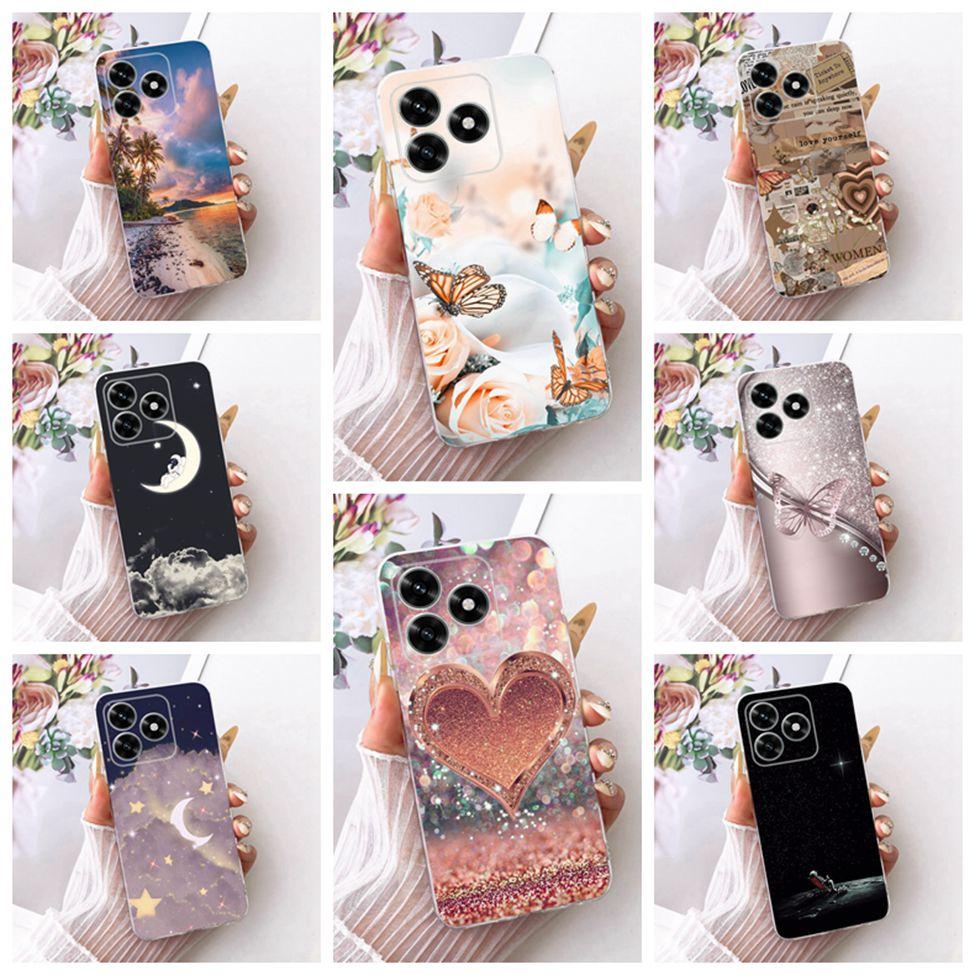 Etui na Honor X5C Plus Pokrowiec Przezroczysty Luksusowy Uroczy Kot Moda Motyl Fajny Malowany Obudowa Na Honor X5cPlus