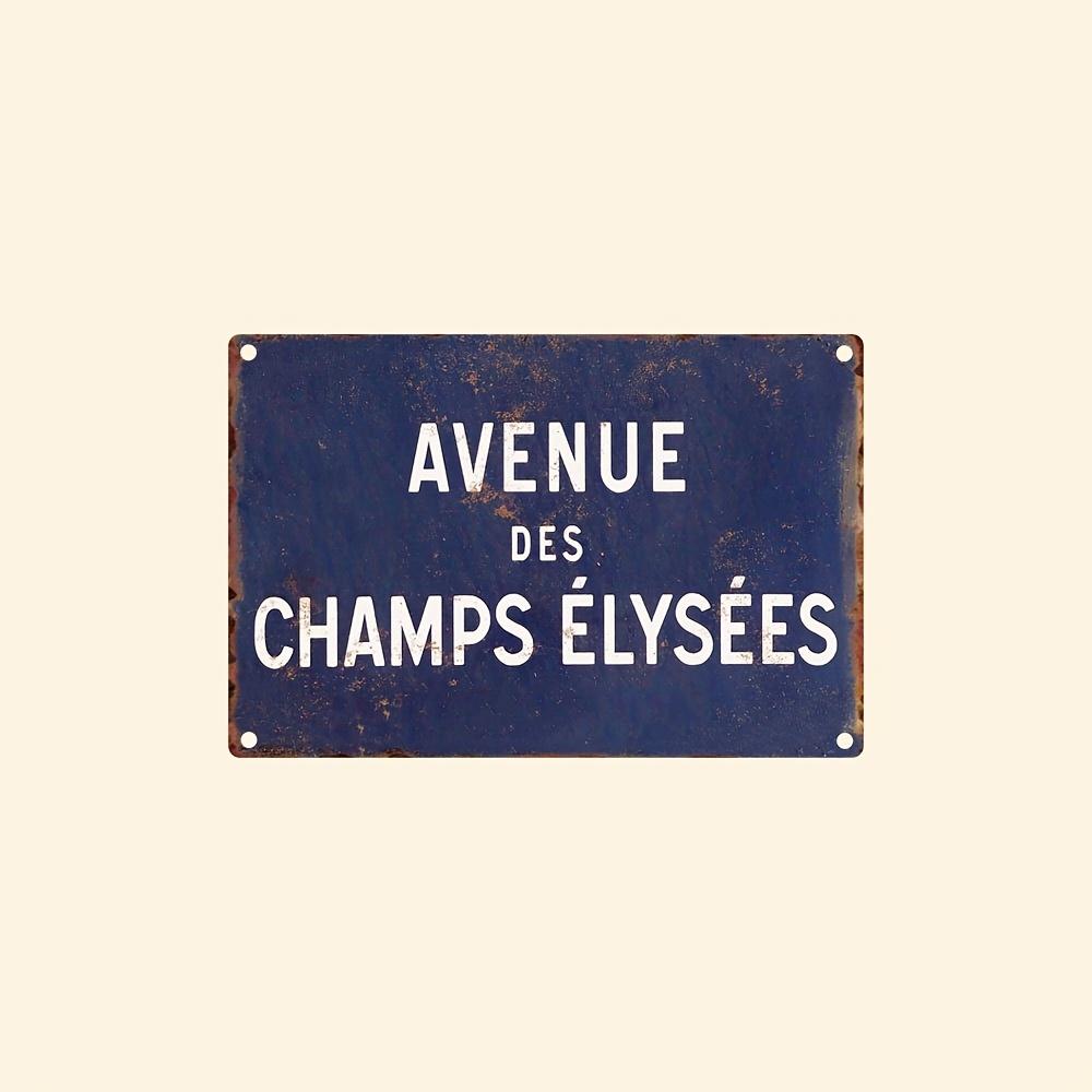 

Iconic Champs Élysées Sign for Room Decoration Showcasing Classic French Elegance with a Vintage Parisian Street Vibe This Alu 20x30cm（7.8x11.8inch）